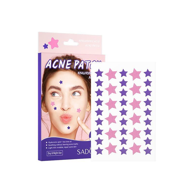 Точкові патчі від прищів Sadoer Acne Repair Patch (Pink + Purple Star) 78 шт