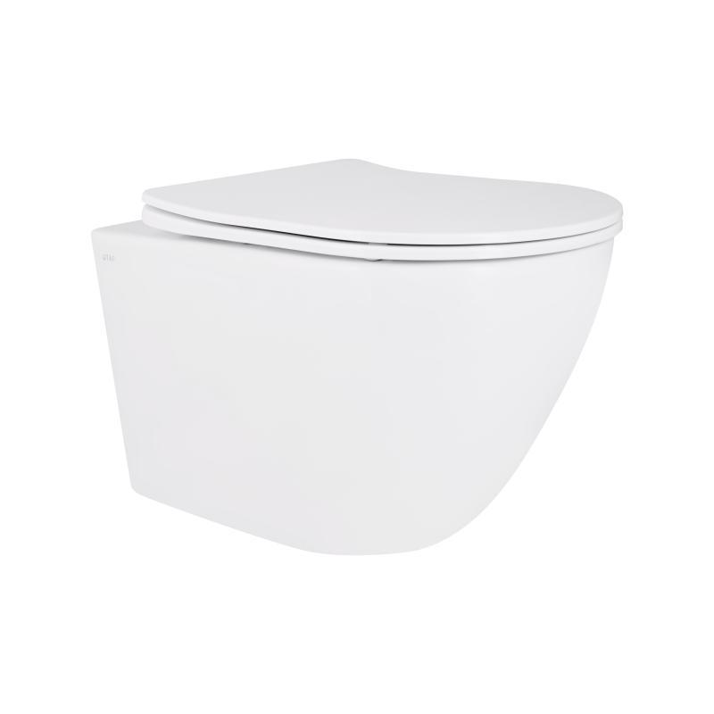 Унітаз підвісний Qtap Robin New безобідковий із сидінням Soft-close QT1333046EUQW