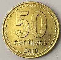 Монета Аргентини 50 сентаво 1993-2010 рр