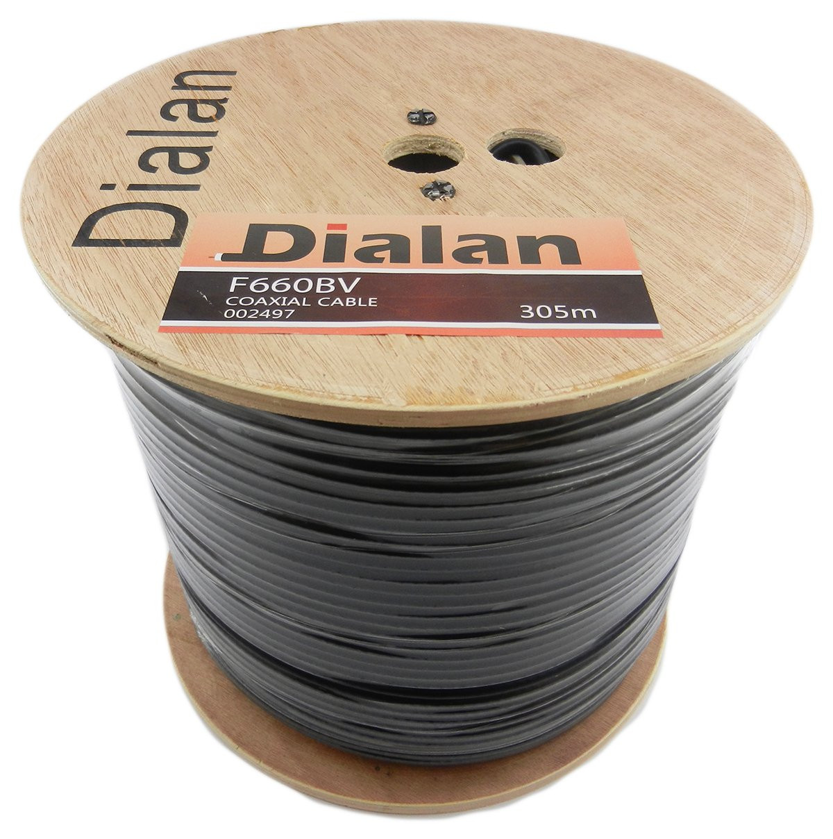 Коаксиальный кабель Dialan F660BV черный1,02 мм Экранирование 60% 75 Ом 1м - фото 1 - id-p452519150