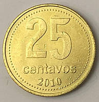 Монета Аргентини 25 сентаво 2009-2010 рр