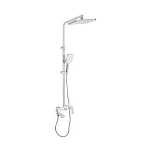 Душова система універсальна Qtap Swan Cascada на три споживачі (з виливом) QTSWA111CRW45570 Chrome/White