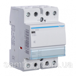 Контактор безшумний Hager ESL263S 63A 2НО 12W