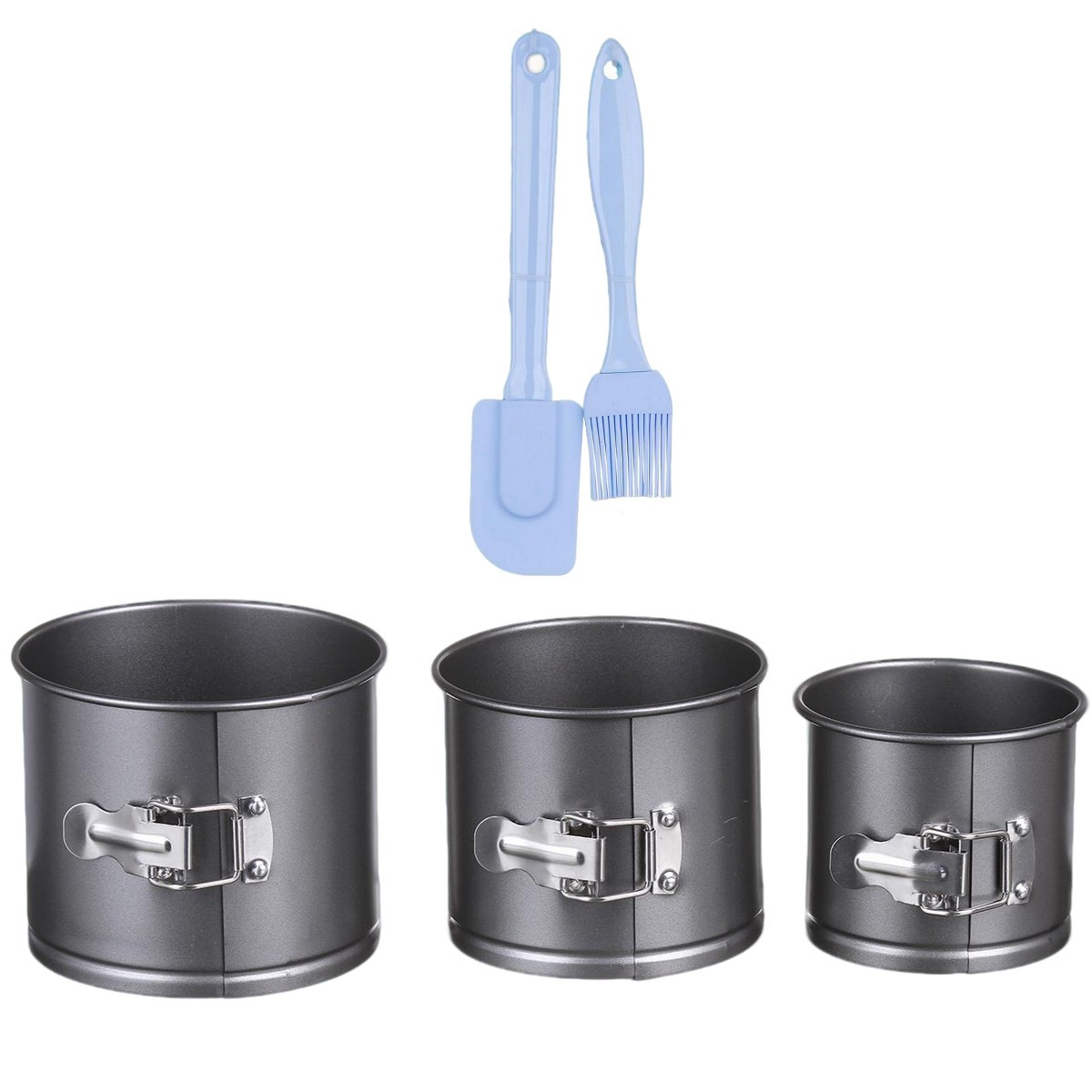 Набір форм для випікання пасхи 3 шт. із силіконовими лопаткою та пензлем KITUA