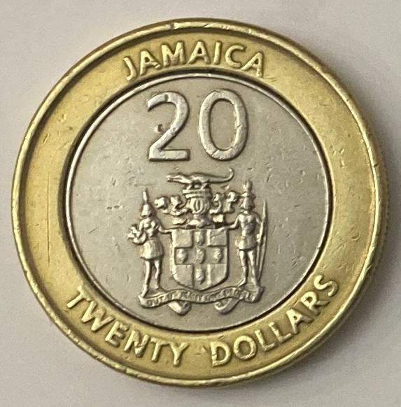 Монета Ямайки 20 доларів 2000-08 рр. Маркус Гарві, фото 1
