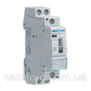 Контактор безшумний з ручним керуванням Hager ERC125S 25A 1НО 230W