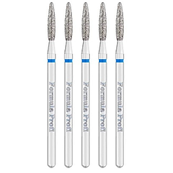 Набір фрез алмазних Formula Profi Полум'я Тупе Ø 2.1 мм, синя насічка 104.244.524.021, 5 шт.
