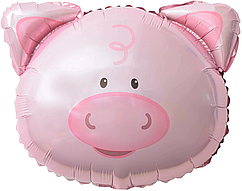 Фольгована кулька КНР (76х71 см) Свиня (голова)
