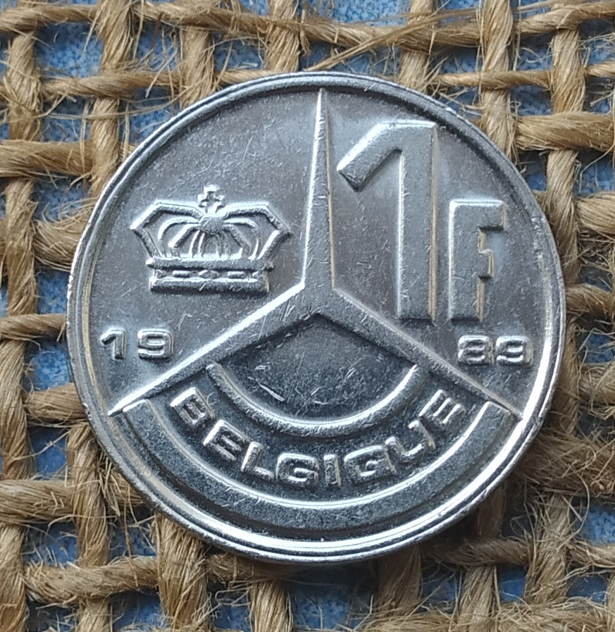 1 франк 1989 року. Бельгiя