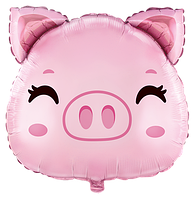 Фольгована кулька Flexmetal 24"(60х60 см) Свиня (голова)