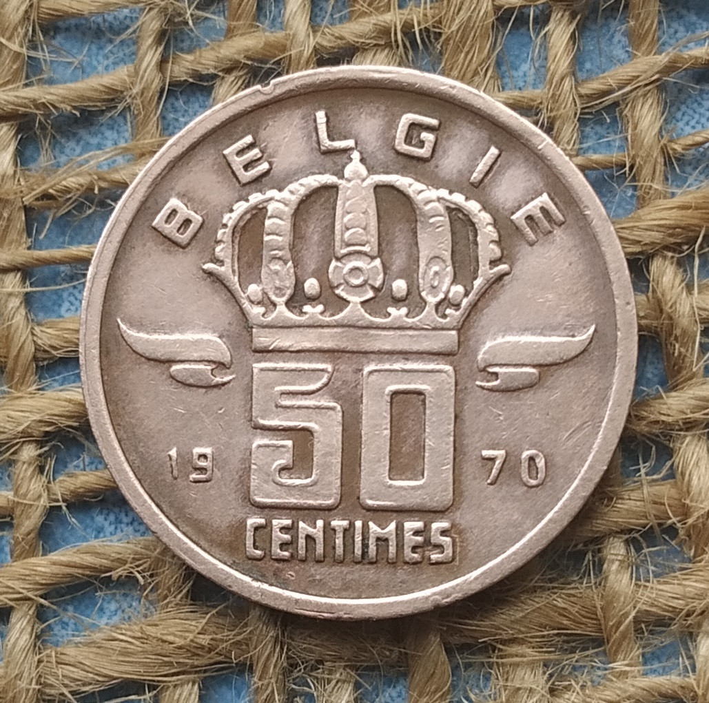 50 сантимiв 1970 року. Бельгiя