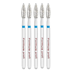 Набір фрез алмазних Formula Profi Полум'я Гостре Ø 2.3 мм, синя насічка 104.243.524.023, 5 шт.