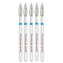Набір фрез алмазних Formula Profi Полум'я Гостре Ø 2.5 мм, синя насічка 104.243.524.025, 5 шт.