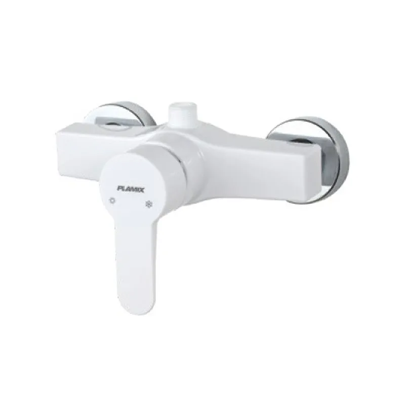 Змішувач для душа PLAMIX MARIO-003 SET WHITE (зі шлангом, лійкою та кронштейном) (MX1894), фото 1