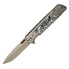 Розкладний ніж ChongMing CM139 з кліпсою 22см White (7_02173)