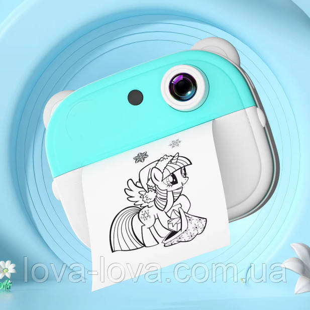 Дитячий цифровий фотоапарат миттєвого друку Children's Digital Print Camera Q9 48 Мп 64 Гб Green