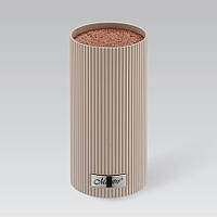 Підставка для ножів Maestro MR- 1437-BEIGE універсальна настільна з щітковим наповнювачем бежева