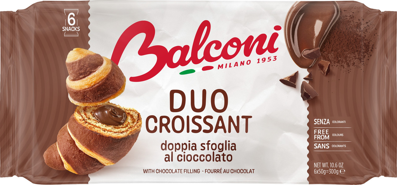 Круасан з шоколадом BALCONI 300г, (8шт/ящ)