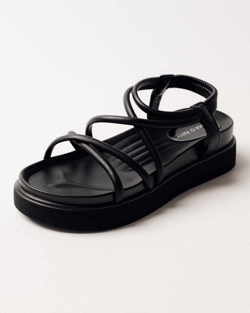 Босоніжки на платформі Prima d'Arte 23573 чорні шкіра