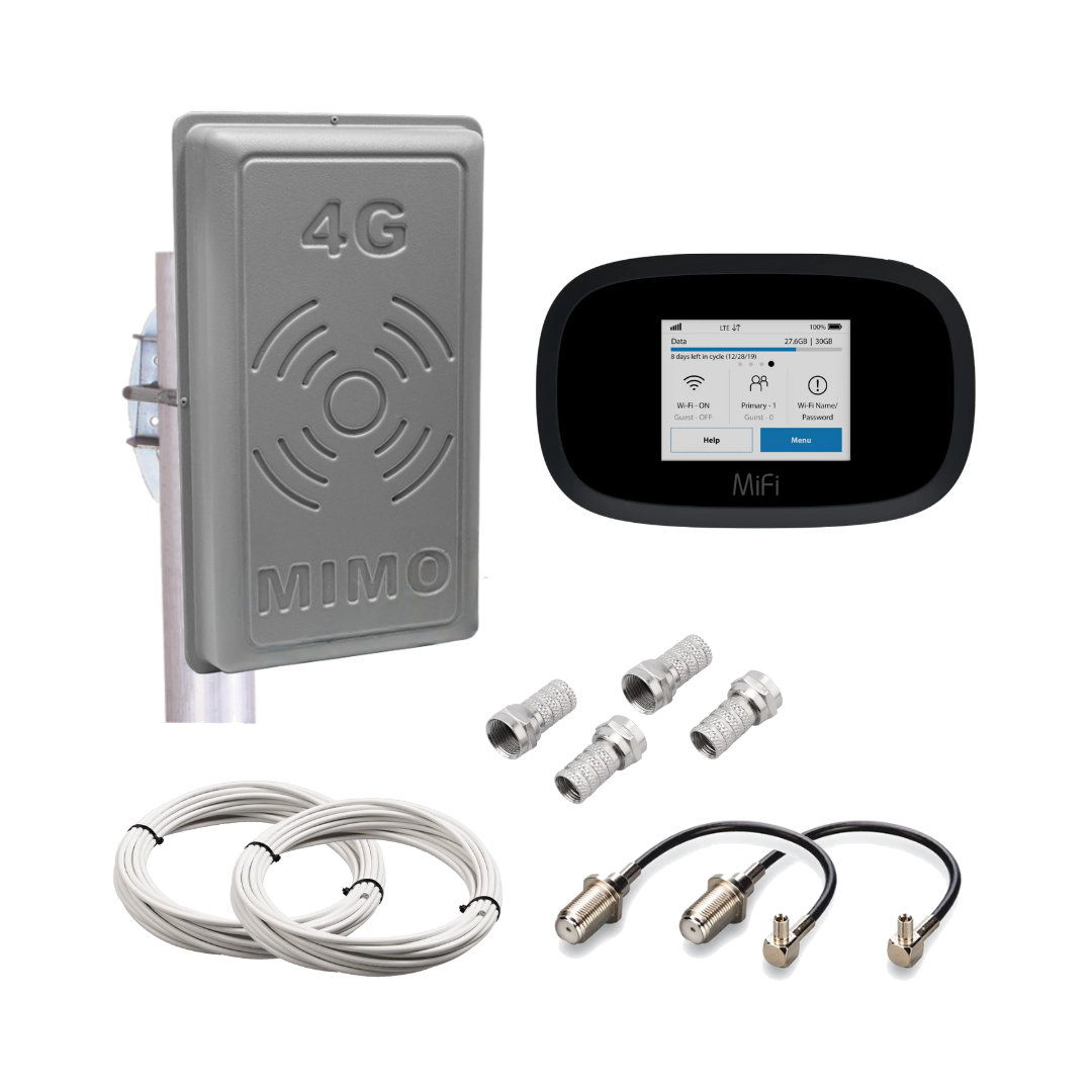 4G комплект WIFI роутер Novatel MiFi 8000L + 4G антена панель MIMO 2х17 Дб від RNet всі частоти