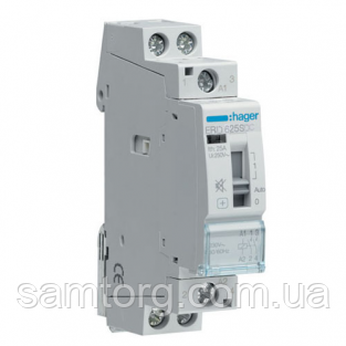 Контактор безшумний з ручним керуванням Hager ERD625SDC 25A 2НВ 24W