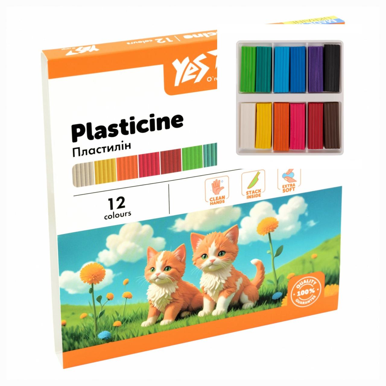 Пластилін Yes O’range Line 12 кольорів 240 г
