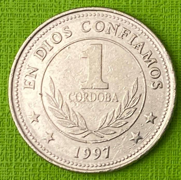 Монета Нікарагуа 1 кордоба 1997 р.