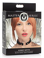Намисто-чокер Master Series Kinky Kitty Ring Slim Choker Black