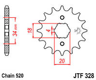 Звезда передняя JT JTF328.13