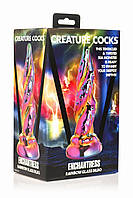Скляний фентезійний фалоімітатор Creature Cocks Enchanting Rainbow Glass Dildo 16см