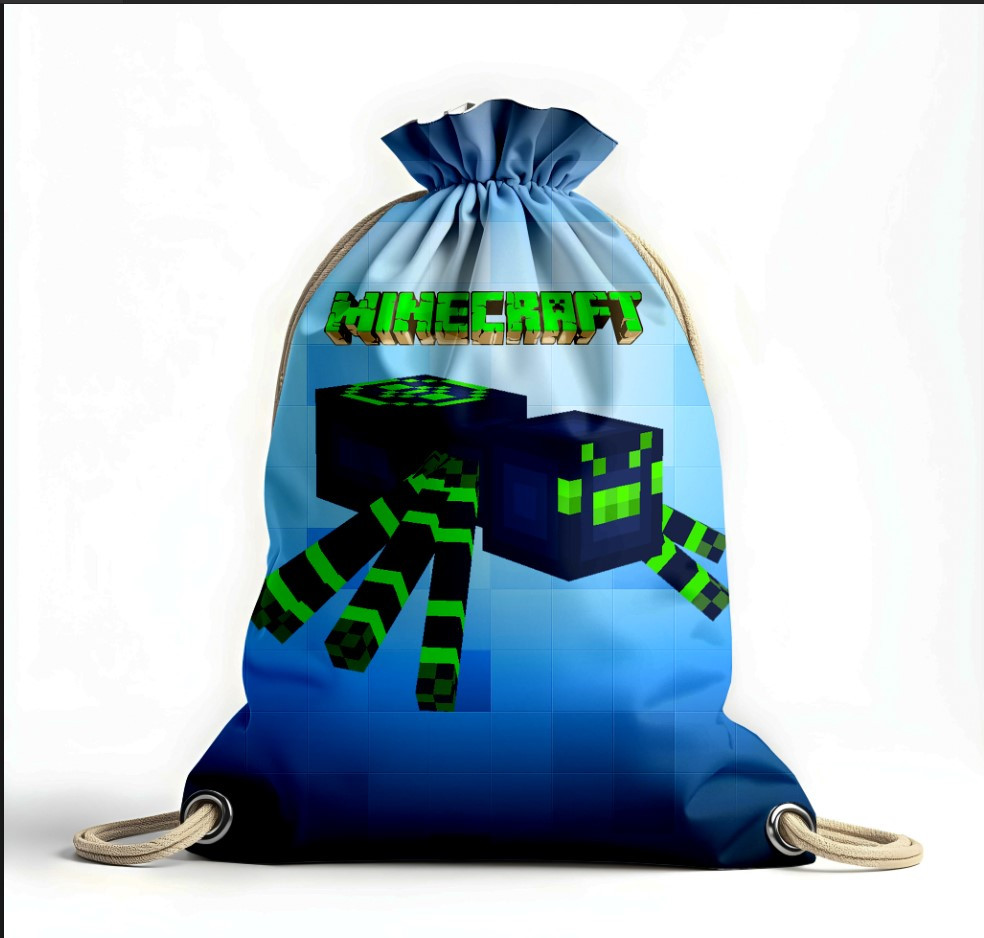 Рюкзак мішок "Майнкрафт Minecraft гра фільм павук", фото 1