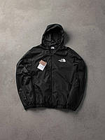 Весняна плащівкова чоловіча ветровка North Face з капюшоном тонка однотонна куртка на блискавці TNF для хлопців
