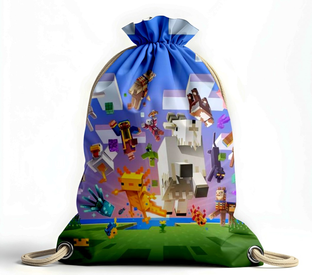 Рюкзак мішок "Майнкрафт Minecraft гра фільм герої 2", фото 1