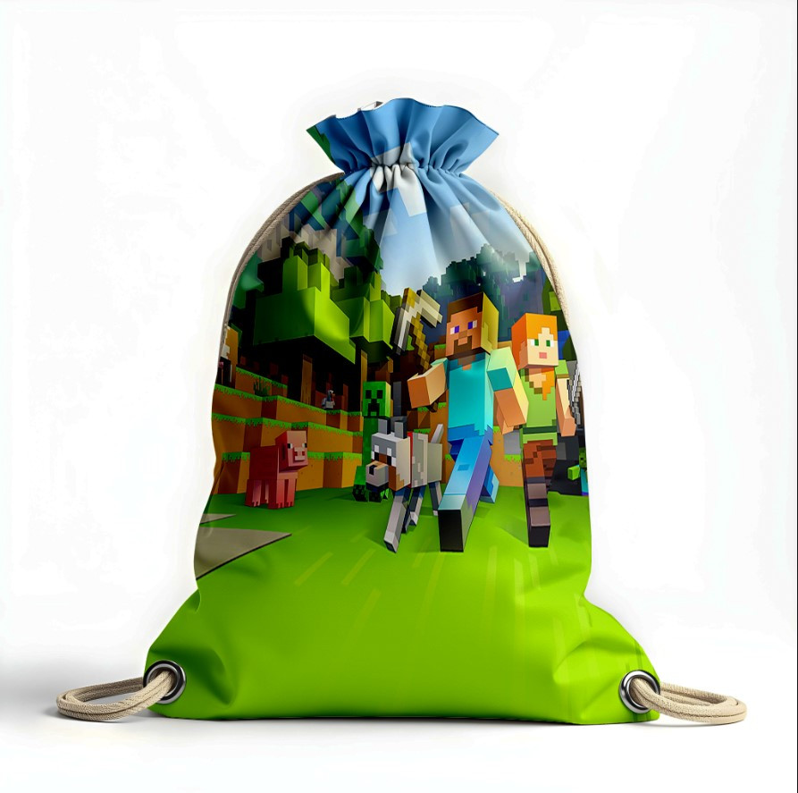 Рюкзак мішок "Майнкрафт Minecraft гра фільм герої 1", фото 1
