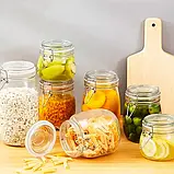 Банка для сипучих продуктів 1000 мл Gusto Vittora з бугельним замком скло (VT-7410), фото 3