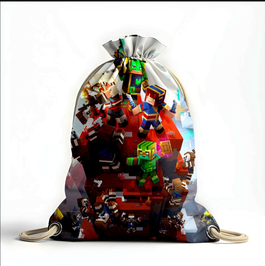 Рюкзак мішок "Майнкрафт Minecraft гра фільм битва гора", фото 1