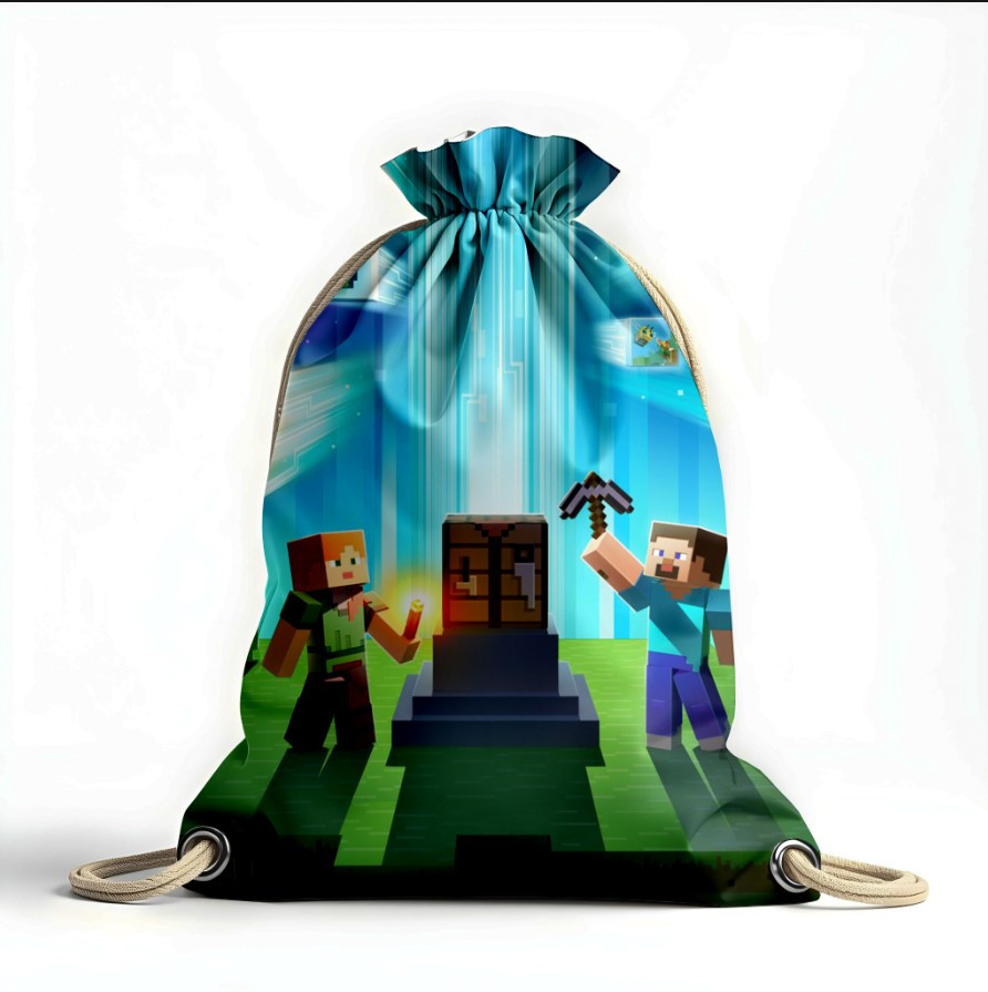 Рюкзак мішок "Майнкрафт Minecraft гра фільм алекс стів", фото 1