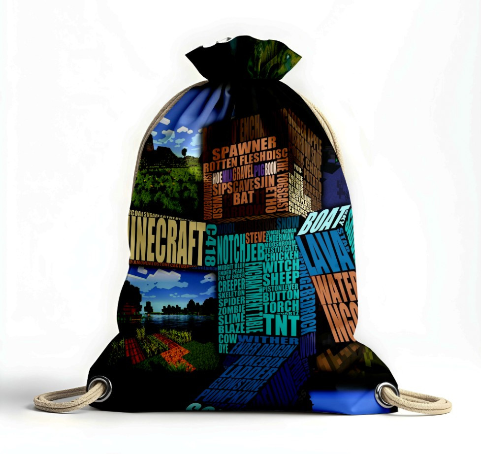 Рюкзак мішок "Майнкрафт Minecraft гра фільм 5", фото 1