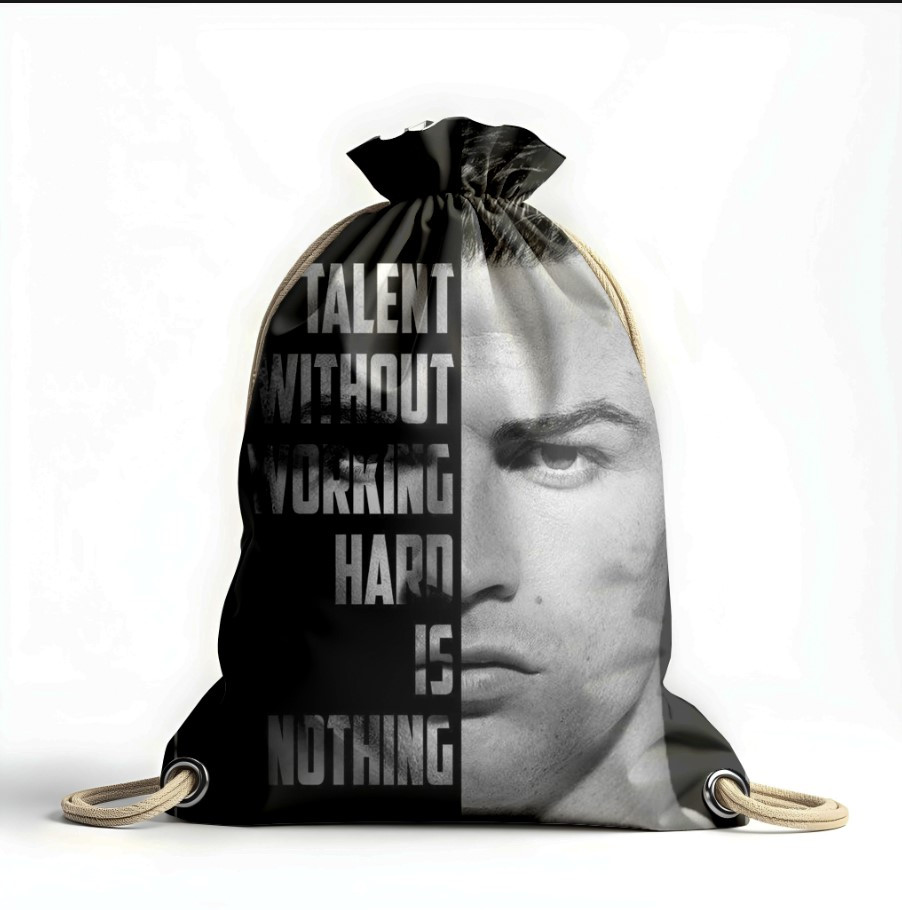 Рюкзак мішок "Кріштіану роналду футбол гравець мотивація 1", фото 1