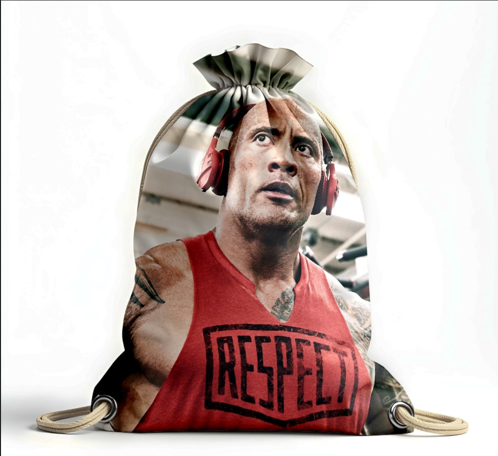 Рюкзак мішок "Дуейн Джонсон актор 4", фото 1