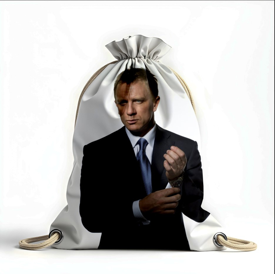 Рюкзак мішок "Даніел Крейг актор Джеймс Бонд 1", фото 1