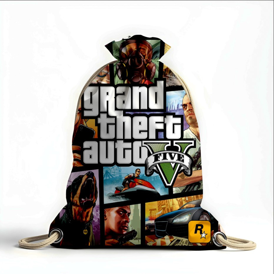 Рюкзак мішок "ГТА гра постер 5 1", фото 1