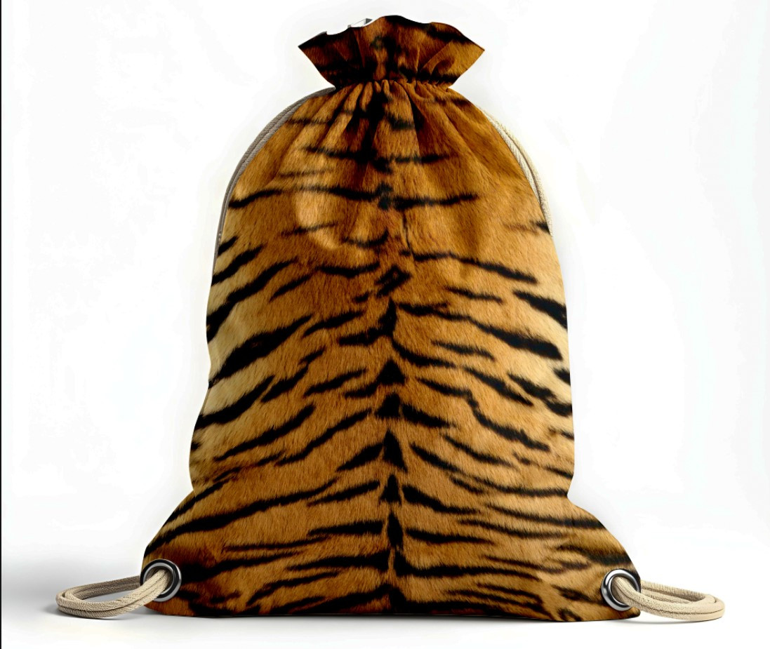 Рюкзак мішок "Вовна хутро шкіра тварин волося тигр 1", фото 1