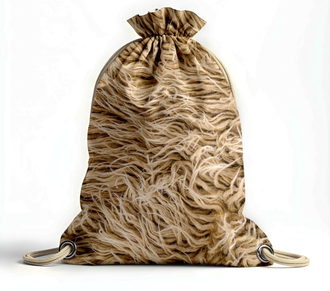 Рюкзак мішок "Вовна хутро шкіра тварин волося текстура 3", фото 1