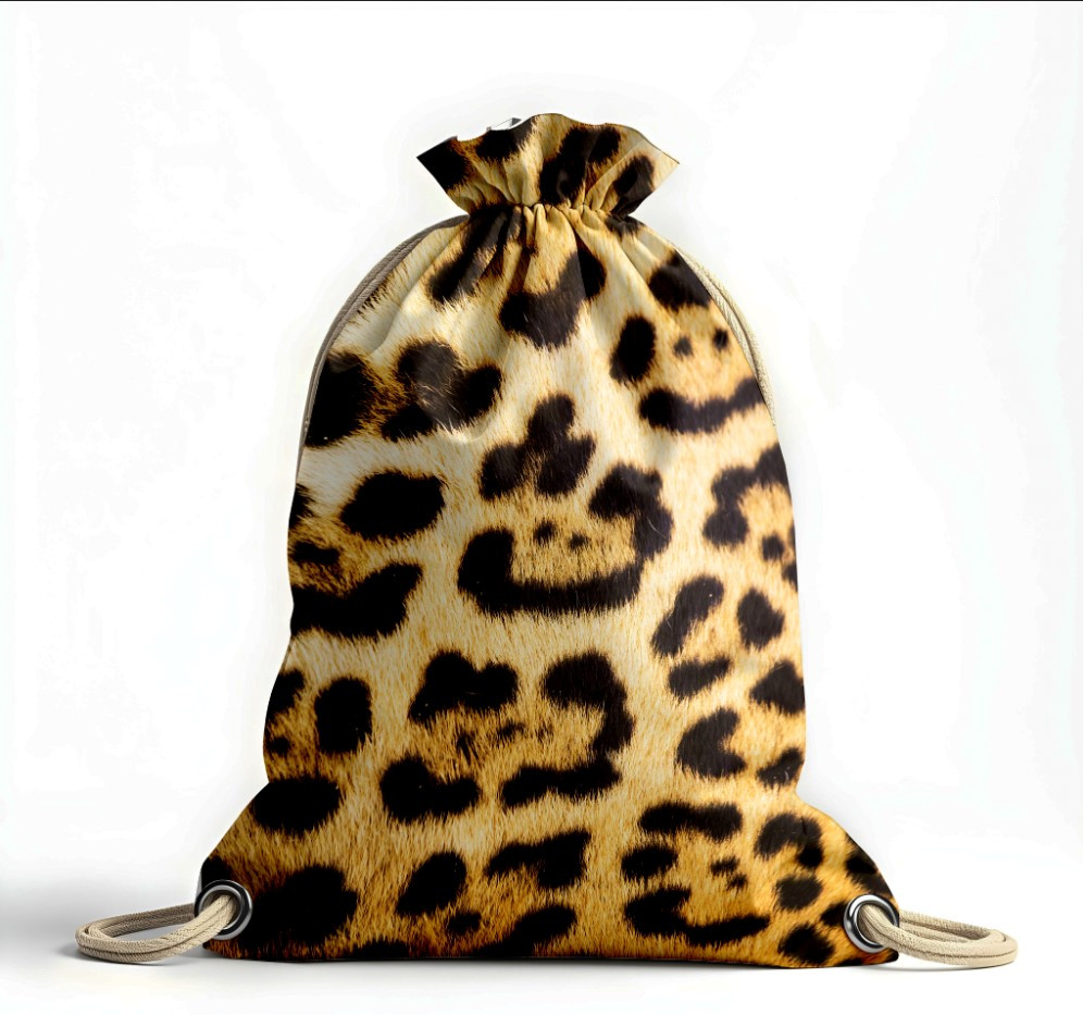 Рюкзак мішок "Вовна хутро шкіра тварин волося леопард", фото 1