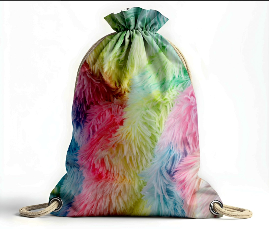 Рюкзак мішок "Вовна хутро шкіра тварин волося кольорове", фото 1