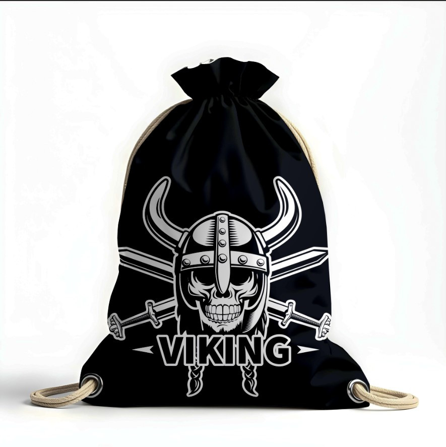 Рюкзак мішок "Вікінг арт шолом чоловік воїн череп мечі", фото 1