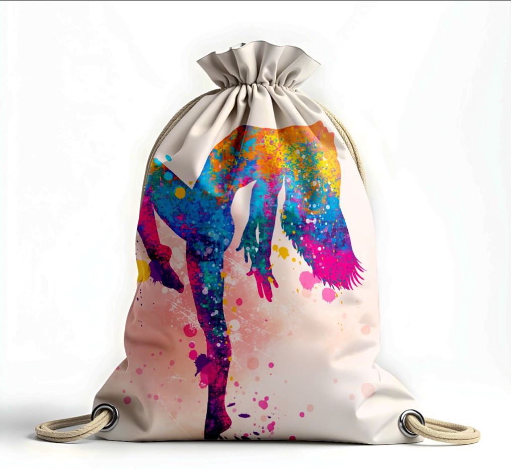 Рюкзак мішок "Брейк данс графіті арт танці малюнок фарби дівчина", фото 1