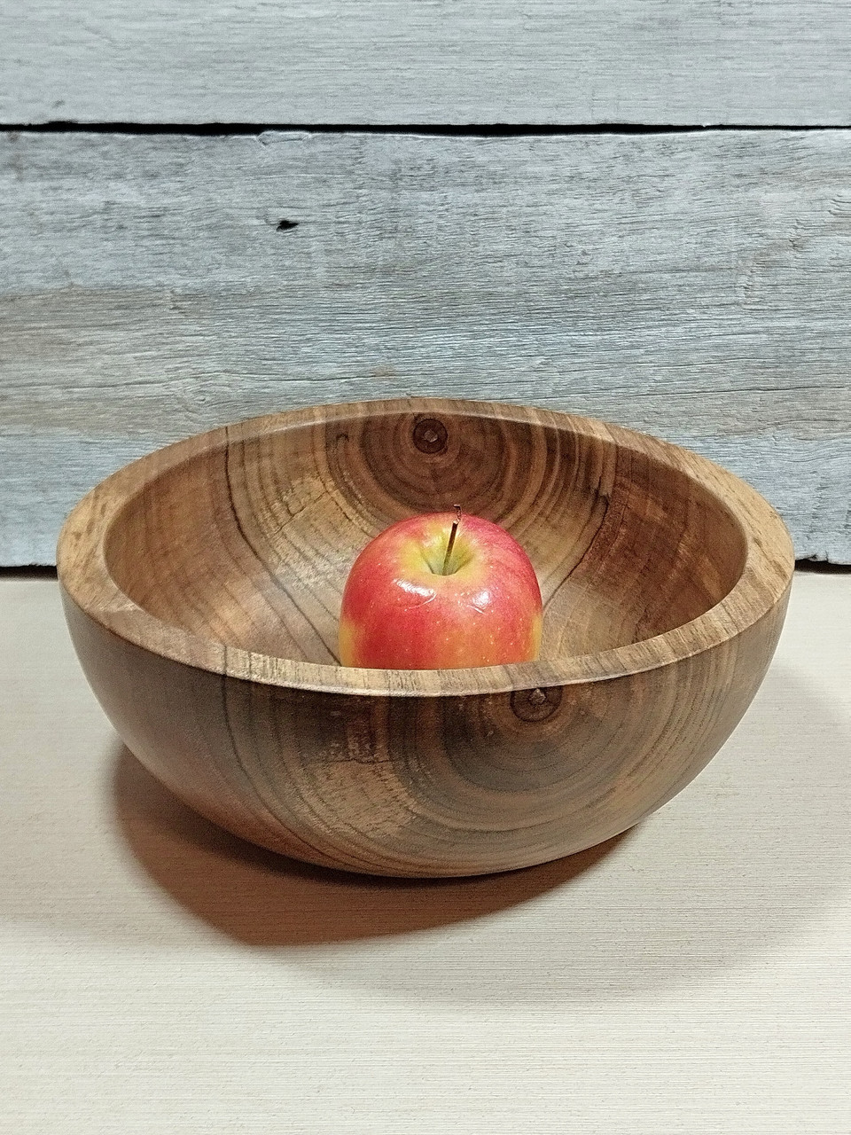 Салатник дерев'яний з горіха ручної роботи. Діаметр 27см., фото 1