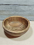 Салатник дерев'яний з горіха ручної роботи. Діаметр 27см., фото 2